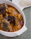 A bowl of delicious Palm Kernel Soup or Nigerian Banga Soup