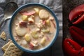 A Bowl of Delicious Seafood Chowder Royalty Free Stock Photo