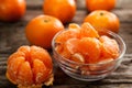 Bowl of delicious sweet clementine Royalty Free Stock Photo