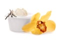 Bowl with delicious vanilla ice cream Royalty Free Stock Photo