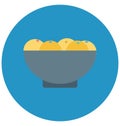 Bowl, dessert Isolated Color Vector Icon that can be easily modified or edit.