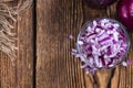 Bowl with (diced) Red Onions Royalty Free Stock Photo