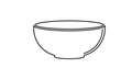 Bowl, dish. Kitchen food icon, symbol design element. Vector simple isolated line illustration Royalty Free Stock Photo