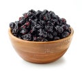 Bowl of dried blackcurrant berries
