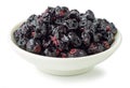 Bowl of dried blackcurrant berries