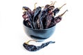 Bowl of Dried Chili (Chile) Guajillo Chili