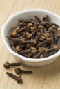 Bowl with dried cloves Royalty Free Stock Photo