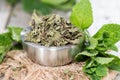 Bowl with dried Mint