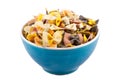 Bowl of Dried Pasta Bows Royalty Free Stock Photo