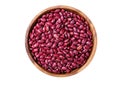 bowl of dry red beans isolated on white background Royalty Free Stock Photo