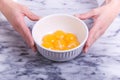 Bowl of Egg Yolks Royalty Free Stock Photo