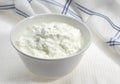 Bowl with Faisselle White Soft Cheese Royalty Free Stock Photo