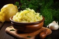 A bowl of fermented cabbage
