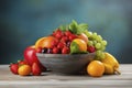 Bowl Filled With Assorted Fresh Fruit - Healthy and Colorful Snack for All Royalty Free Stock Photo