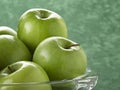 Bowl filled with green apples Royalty Free Stock Photo