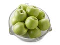 Bowl filled with green apples Royalty Free Stock Photo