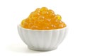 A Bowl Filled with Popping Boba on a White Background Royalty Free Stock Photo