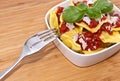 Bowl filled with Raviolis Royalty Free Stock Photo