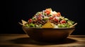 Realistic Chiaroscuro Taco Salad With Cinematic Look