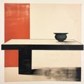 Bowl On The Floor By Kim Sargent - Print In The Style Of Marcel Breuer