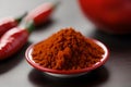 A plate of chili powder masala in red color Royalty Free Stock Photo