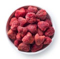 Bowl of freeze dried strawberries