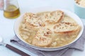 A ceramic bowl with French onion soup Royalty Free Stock Photo