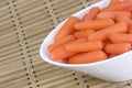 Bowl of fresh baby carrots