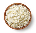 Bowl of fresh cottage cheese Royalty Free Stock Photo