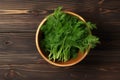 Bowl fresh dill green spice. Generate Ai