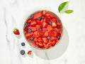 Bowl of fresh fruit salad Royalty Free Stock Photo