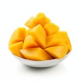 Bowl of fresh mango slices