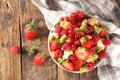 Fresh mixed fruit salad Royalty Free Stock Photo