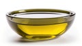 Bowl of fresh olive oil isolated on white background, generative ai Royalty Free Stock Photo