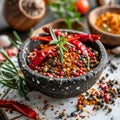 Organic Sizzle Crop in Bowl on Rustic Wooden Table