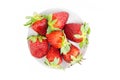 Bowl Of Fresh Strawberries Closeup Royalty Free Stock Photo