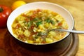 Bowl of Fresh Vegetable Soup