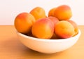 Bowl of Fresh Whole Apricots Royalty Free Stock Photo