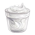 bowl with fresh yogurt swirls