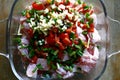 Bowl of freshly made kinilaw na tuna or raw fish salad