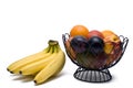 Bowl of fruit and bananas Royalty Free Stock Photo