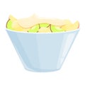 Bowl fruit salad icon, cartoon style Royalty Free Stock Photo