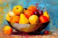 Bowl of Fruit in the style of Abstract Expressionism (Generative AI)