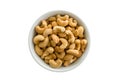 Bowl full of crunchy fresh roasted shelled cashews