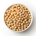 Bowl Full of Dried Soybeans isolated on transparent background Royalty Free Stock Photo