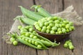 A bowl full of green peas Royalty Free Stock Photo