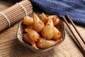 garlic kimchi, korean food Chinese food pickled vegetable Royalty Free Stock Photo