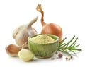 Garlic and onion powder Royalty Free Stock Photo