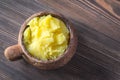 Bowl of ghee clarified butter Royalty Free Stock Photo