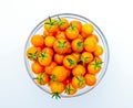 Bowl of Golden Cherry Tomatoes Royalty Free Stock Photo